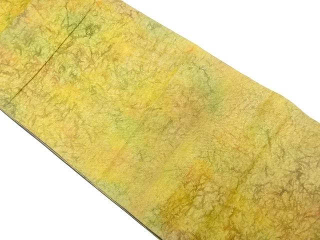 JAPANESE KIMONO / ANTIQUE FUKURO OBI / SILK / WOVEN CRACKED ICE